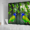 Blue Headed Parrot Print Shower Curtains