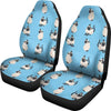 Siamese Cat On Skyblue Print Car Seat Covers