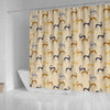 Greyhound Dog Pattern Print Shower Curtains