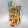 Cute Pekingese Dog Print Hooded Blanket