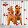 Welsh Terrier Dog Print Shower Curtain