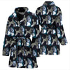 Poodle Dog Pattern Print Women's Bath Robe