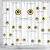 Cute Cats Eyes Print Shower Curtain