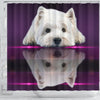 Cute West Highland White Terrier (Westie) Print Shower Curtain
