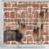 Australian Silky Terrier Print Shower Curtains