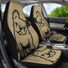 Cute BullDog Print Car Seat Covers