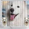 Samoyed Dog Print Shower Curtains