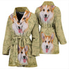 Cute Pembroke Welsh Corgi Print Women's Bath Robe