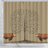 Gelbvieh Cattle (Cow) Print Shower Curtain