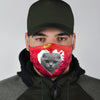 Scottish Fold On Heart Print Face Mask