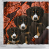 Entlebucher Mountain Dog Print Shower Curtains