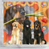 Hovawart Dog Print Shower Curtains