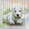 Labrador Puppy Art Print Shower Curtains