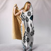 Cow Print with floral Hooded Blanket