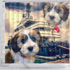 Cute Shih Tzu Print Shower Curtains