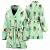 Central Asian Shepherd Dog Print Women's Bath Robe