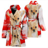 Chihuahua On White Print Women's Bath Robe