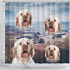 Clumber Spaniel Print Shower Curtains