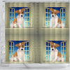 Jack Russell Terrier Print Shower Curtain