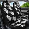 Pomeranian Dog On Black Print Car Seat Covers