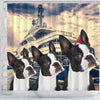 Boston Terrier Print Shower Curtains