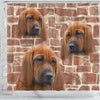 Redbone Coonhound Print Shower Curtains