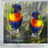 Lories And Lorikeets Bird Print Shower Curtains