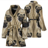 Cute Pug Dog Print Women's Bath Robe