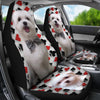 Maltese Dog Print Car Seat Covers