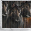 Belgian Tervuren Dog Print Shower Curtain