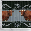 Maine Anjou Cattle (Cow) Print Shower Curtain