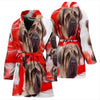 English Mastiff On Red Print Women's Bath Robe