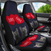 Russian Blue Cat Love Print Car Seat Covers