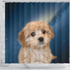 Cavapoo Puppy Print Shower Curtains