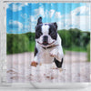 Awesome Boston Terrier Print Shower Curtains