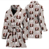 Brittany Dog Pattern Print Women's Bath Robe