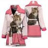 Cute Siberian cat Print Women's Bath Robe