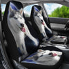 Siberian Husky Walking Print Car Seat Covers