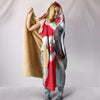 Saint Bernard Dog Red Print Hooded Blanket