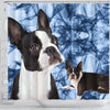 Boston Terrier Print Shower Curtain