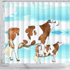 Montbeliarde Cattle (Cow) Print Shower Curtain