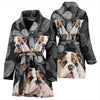 Cute Bulldog Print Women's Bath Robe