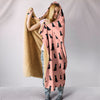 Labrador Dog Pink Pattern Print Hooded Blanket