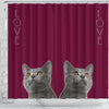Chartreux Cat Print Shower Curtain