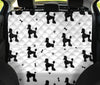 Poodle Black White Patterns Print Pet Seat Covers