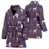 Italian Greyhound Dog Pattern Print Women's Bath Robe