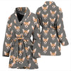 Cute Chihuahua Dog Pattern Print Women's Bath Robe