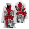 Beagle Dog Print Women's Bath Robe