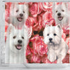 West Highland White Terrier Print Shower Curtains