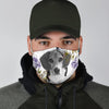 Beagle Dog Floral Print Face Mask